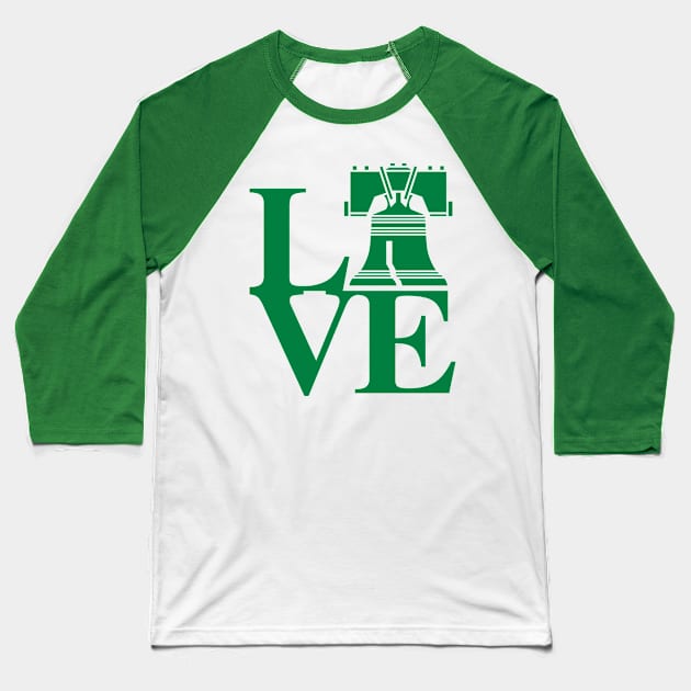 Philadelphia Love Liberty Bell Baseball T-Shirt by stayfrostybro